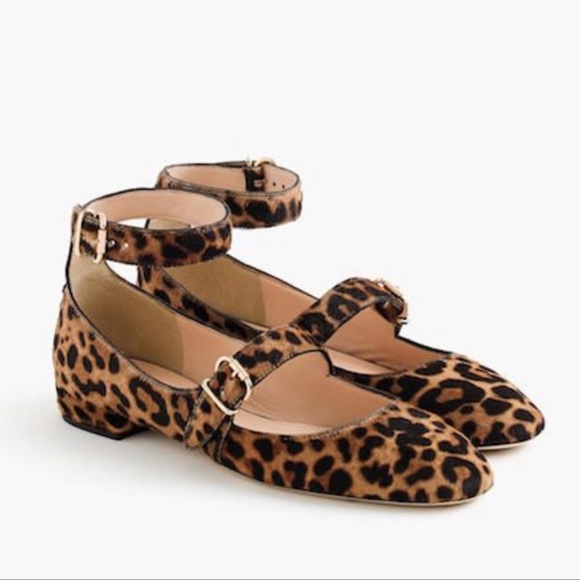 J. Crew Shoes - NIB J Crew Sally Ballet Shoes w/ Straps in Haircalf